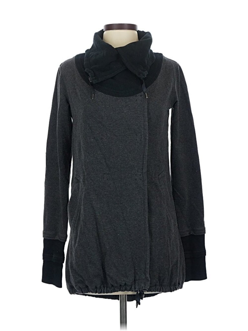 Lululemon Athletica Gratitude Wrap Charcoal Gray Size 4 Cozy French Terry - Picture 3 of 6